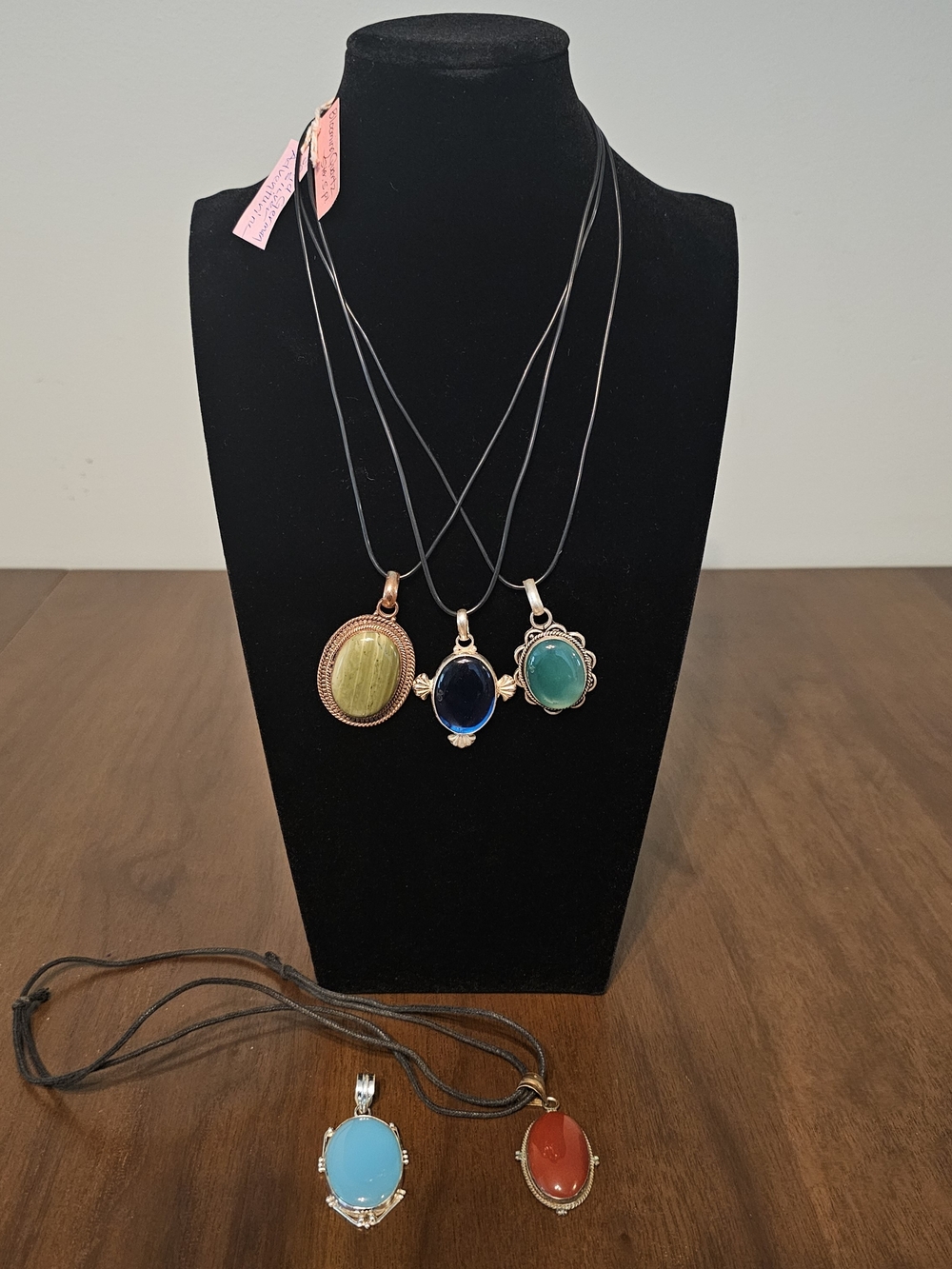 Women’s Sterling Silver Vintage Style Pendant Necklace Lot